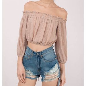 Tobi distressed denim shorts